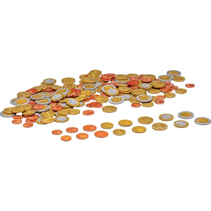 WISSNER 80610. 16 aktiv lernen - 160 EURO Rechengeld Münzen - RE-Plastic