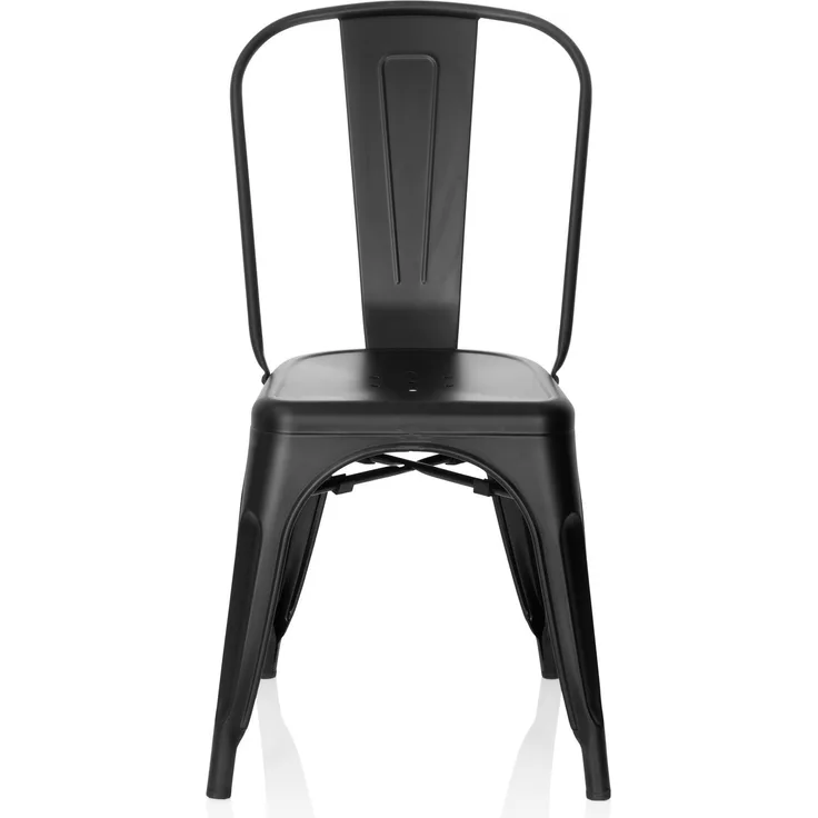 hjh OFFICE Besucherstuhl Konferenzstuhl VANTAGGIO BRUSH Metall, Schwarz matt