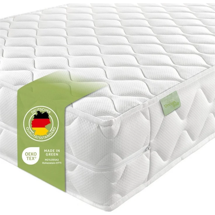 DREAMSTAR Ergo Flex XXL Duo I orthopädische7-Zonen Kaltschaummatratze I 22 cm hoch I Öko-Tex Zertifiziert I Härtegrad 2 und 3 I 90x200 cm – Bild 1