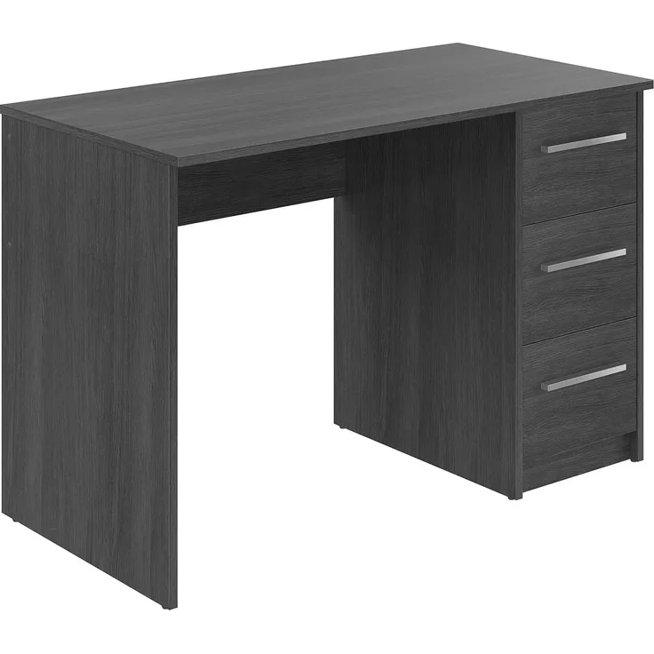 Amazon Marke - Movian Idro moderner Schreibtisch, Computertisch mit 3 Schubladen, 56 x 110 x 73, Grau