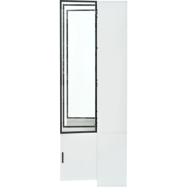 ZUBALIYA Schrank mit LED-Beleuchtung in Weiß, ideale Lösung für kleine Räume, robuste Verarbeitung, langlebige Materialien, einfache Selbstmontage, mit verständlicher Aufbauanleitung, si. (Modell 3) – Bild 15