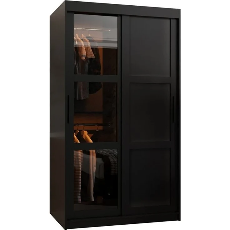 ABIKS MÖBEL Schwebetürenschrank DOME 3 Schlafzimmerschrank - mit Schiebetüren, Kleiderstange, Regalen – Bild 4