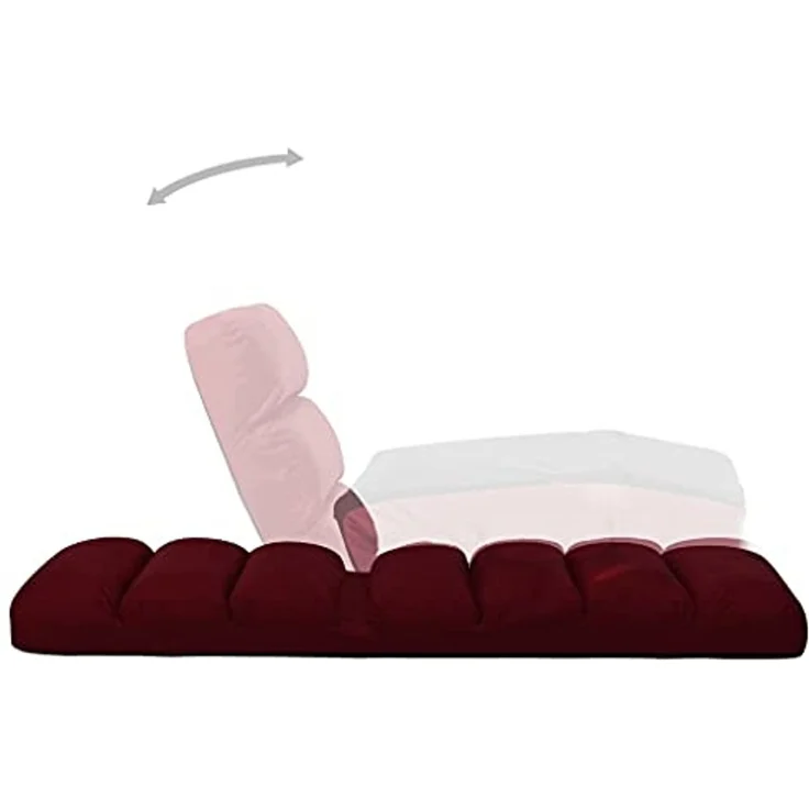 vidaXL Bodenstuhl Faltbar Weinrot Kunstleder 325249 – Bild 7