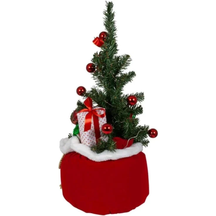 Weihnachtsdekoration - Geschenkesack 65cm mit LED Adventsdekoration – Bild 3