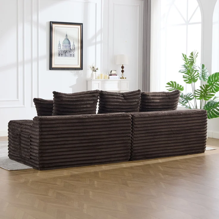 ZUBALIYA Schlafsofa 98x87 cm, mit Stauraum, mit Treppe, mit Leiter, mit Cordbezug, mit Schaumstoffpolsterung, Rot – Bild 16