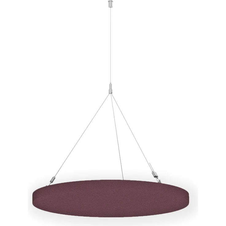 Rheinland Möbel FocusWall DAR03 – Runder Akustik-Deckenabsorber Ø 30 cm in Stofffarbe Bridgetown inkl. Chrom-Stahlseilen - Made in Germany - Klasse A, Stoffbezug, schwer entflammbar – Bild 1