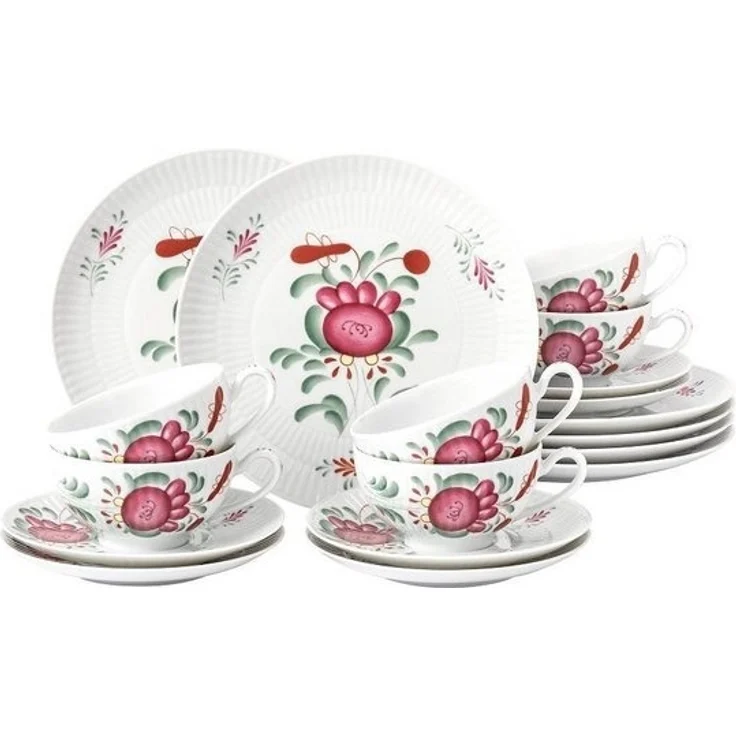 Seltmann Weiden Teeservice Seltmann Weiden Amina Ostfriesenrose Teeservice 18 tlg. groß, Porzellan – Bild 2