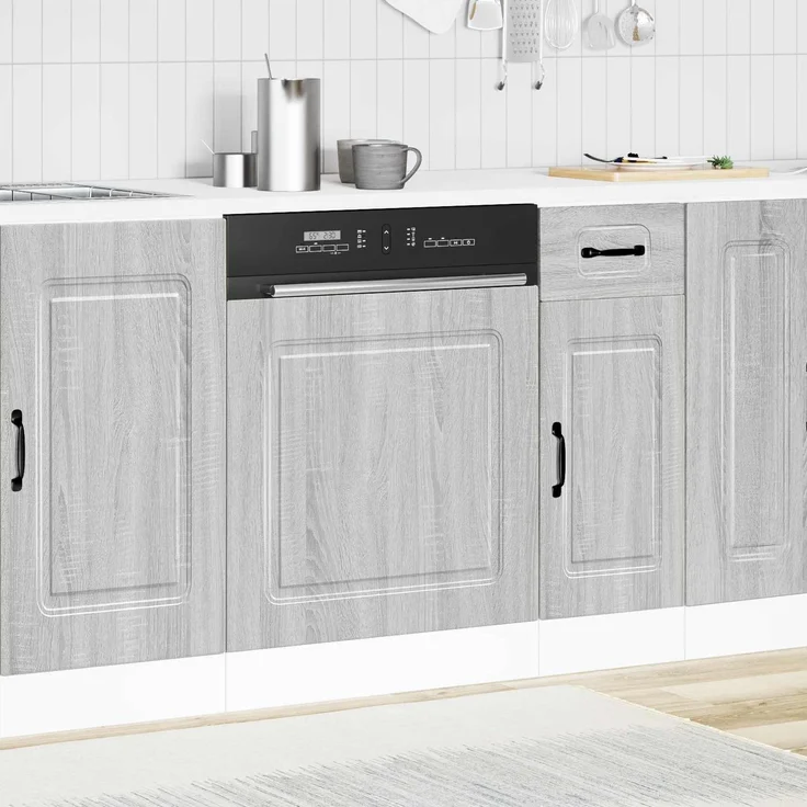 vidaXL Geschirrspülerblende Kalmar Grau Sonoma 60x1,5x57 cm 853663 – Bild 4