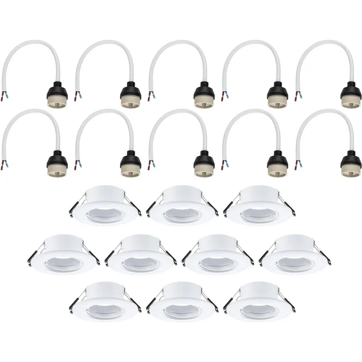 Paulmann 92118 Einbauleuchte rund 90mm 10er-Set Weiß starr – Bild 6
