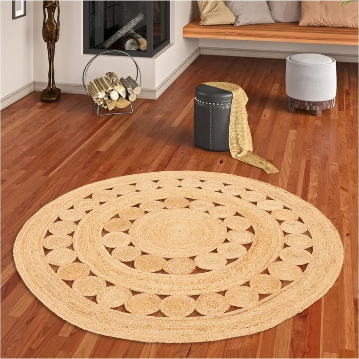 Pergamon Sisalteppich Naturfaser Teppich Jute Salsa Trend Rund, Rund, Höhe: 8 mm – Bild 5