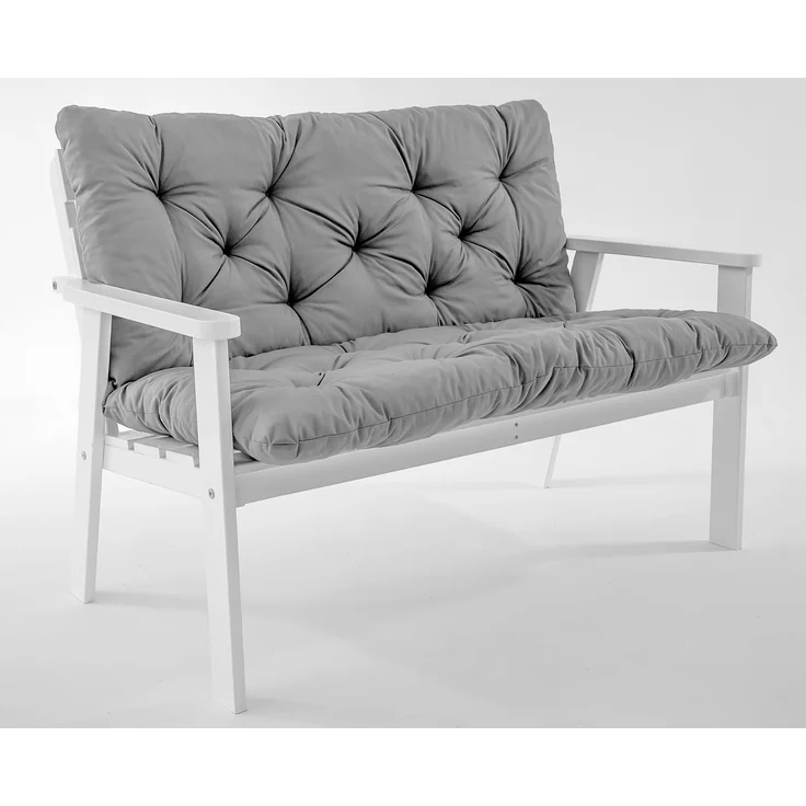 Chicreat Bankkissen mit Rückenteil 100 x 98 x 8 cm, Hellgrau – Bild 4