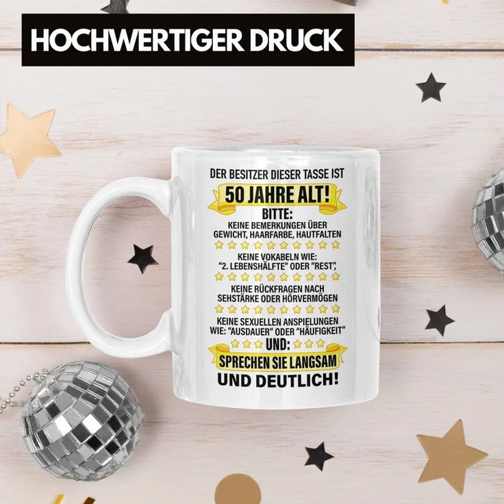 Trendation Tasse Trendation - 50. Geburtstag Männer Tasse Geschenk Geschenkidee 50er Geburtstag Spruch Perfektion Vater Papa Lustiger Spruch Witzig – Bild 3