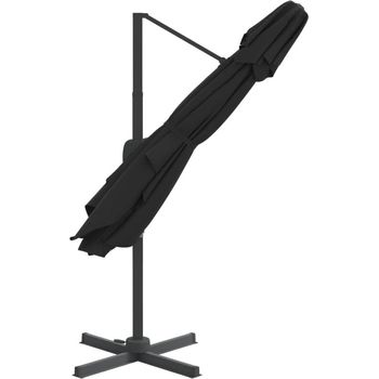 vidaXL Ampelschirm mit Doppeldach Schwarz 300x300 cm Tests, Infos