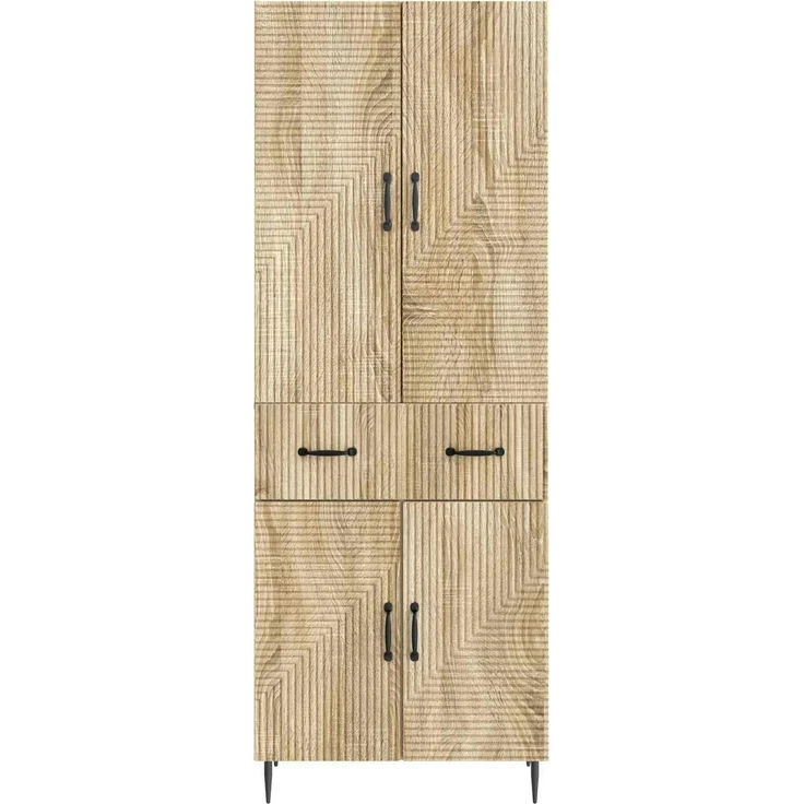 vidaXL Schrankset 2 pcs Sonoma-Eiche 66 x 34,5 x 89,5 cm Holzwerkstoff 3416666 – Bild 4