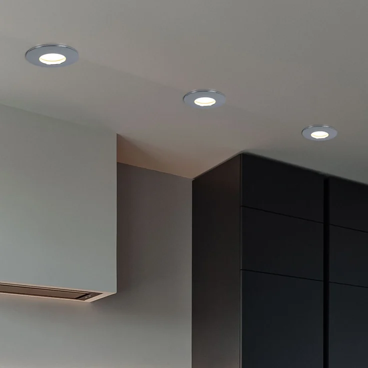 LED Einbauleuchte, rund, chrom, 8,3 cm – Bild 3