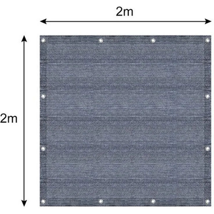 FIVMEN Outdoorteppich Vorzeltteppich Camping Matte HDPE Markisenteppich Bläulich-grau, 2x2m, mit Aluminiumschlaufen Zeltunterlage+Tragetasche Verschiedene Größen – Bild 1