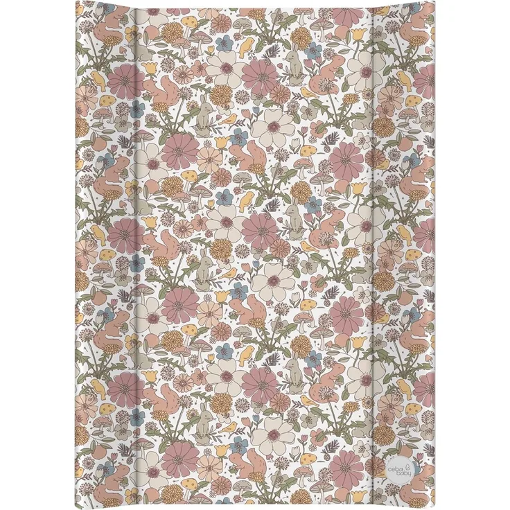 Ceba Baby® Wickelauflage Wickelunterlage - 2 Keil Wickelmulde fürs Babybett 70x50 cm - Wickeltischauflage mit OEKO-TEX® Standard 100 - Made in EU - Wasserdicht und Abwaschbar - Garten