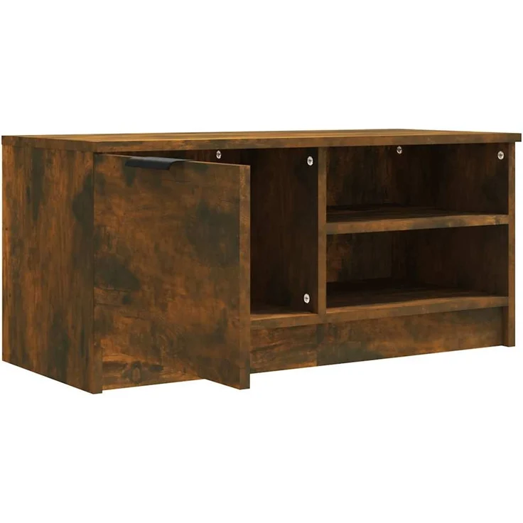 2 pcs TV-Schrank, Lowboard Räuchereiche 80x35x36,5 cm Holzwerkstoff – Bild 7