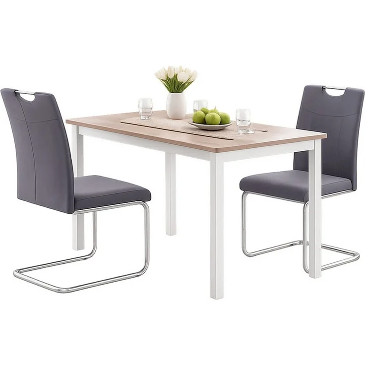 HTI-Line Freischwinger Schwingstuhl KellyC Grau 2er (Set, 2 St), Freischwinger Esszimmerstuhl – Bild 1