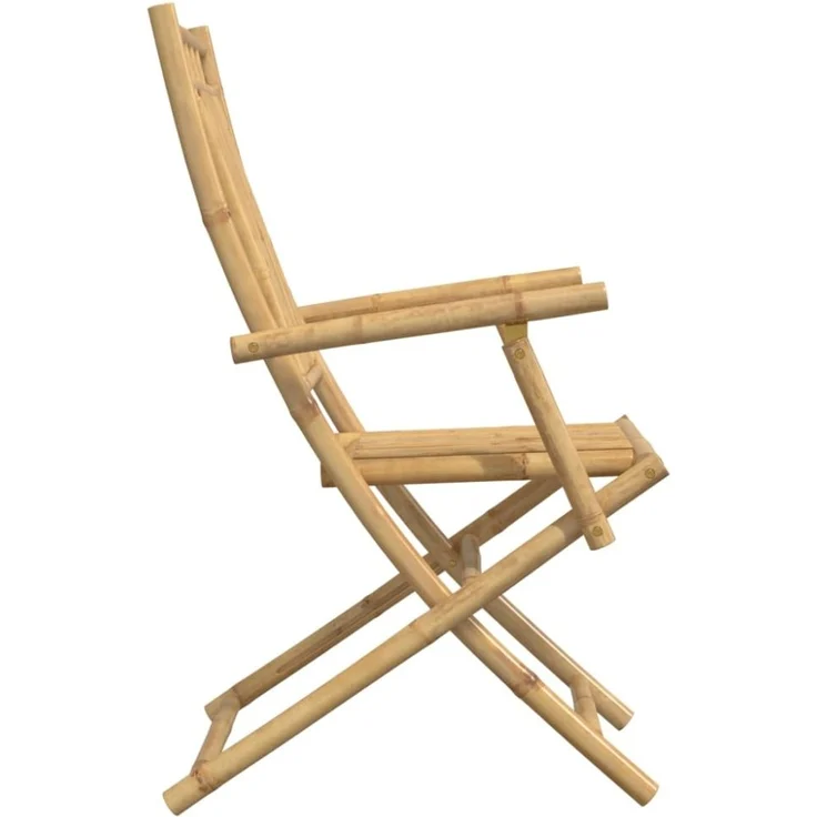 vidaXL Gartenstühle 2 Stk. Klappbar 53x66x99 cm Bambus 368038 – Bild 3