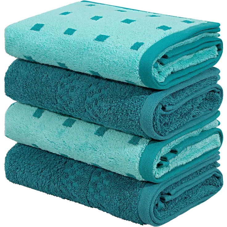 OTTO home Handtuch Regona, Handtücher 50x100cm, flauschig und weich, 500gr/m², Frottier (Set, 4-St), Premium Handtücher mit Bordüre, Set, 100% Baumwolle, 5 Jahre Garantie – Bild 1