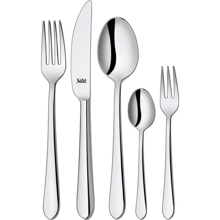 Silit Besteck-Set Midi (30-tlg), 6 Personen, Edelstahl 18/10, Solide Monobloc Tafelmesser, poliert – Bild 4