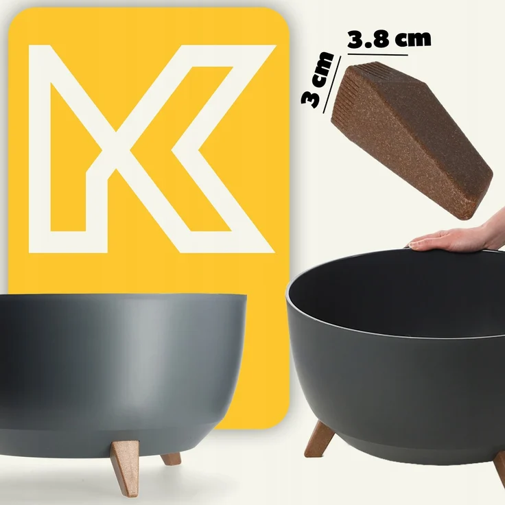 KADAX Blumentopf Blumentopf 47 cm Abdeckung + Einsteckbeine Blumenständer Anthrazit – Bild 7