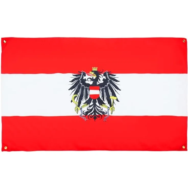 AZ FLAG Österreichische Flagge mit Adler, 150x90 cm, mit 4 Ösen, Österreichischer Pavillon für Balkon oder Wand – Bild 2