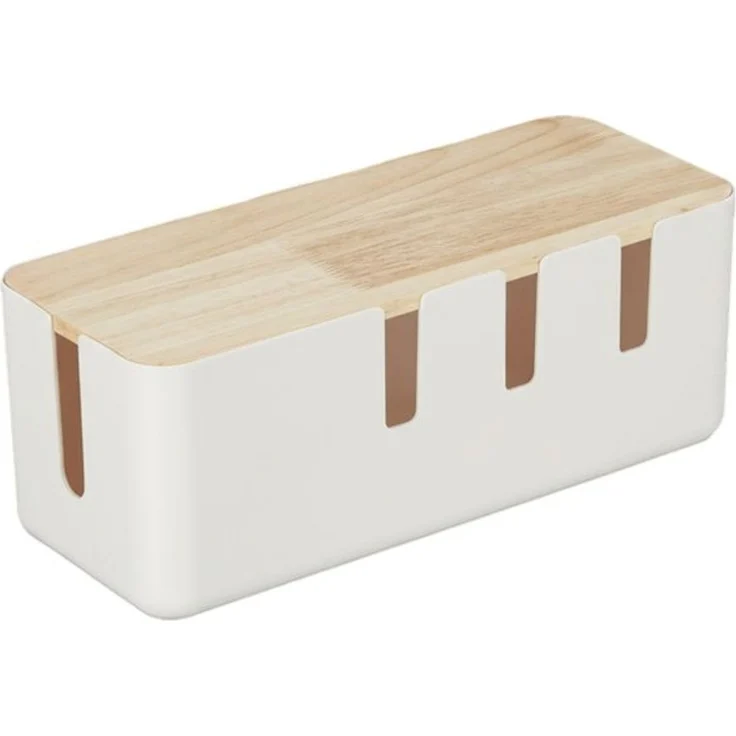 Relaxdays Kabelbox mit Holzdeckel – Bild 10