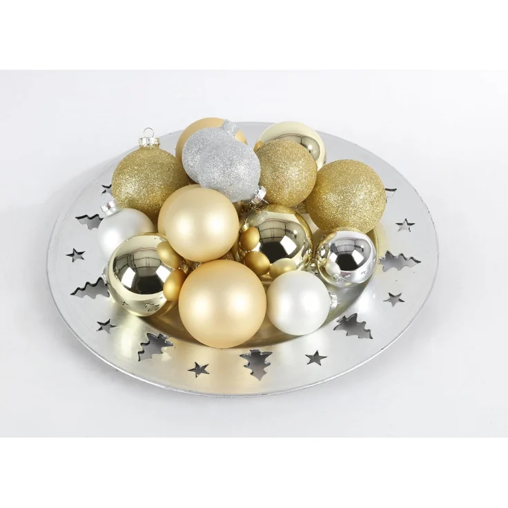 Glas-Weihnachtsbaumkugeln 42er-Set versch. Größen Baumschmuck Baumdeko Anhänger – Bild 2
