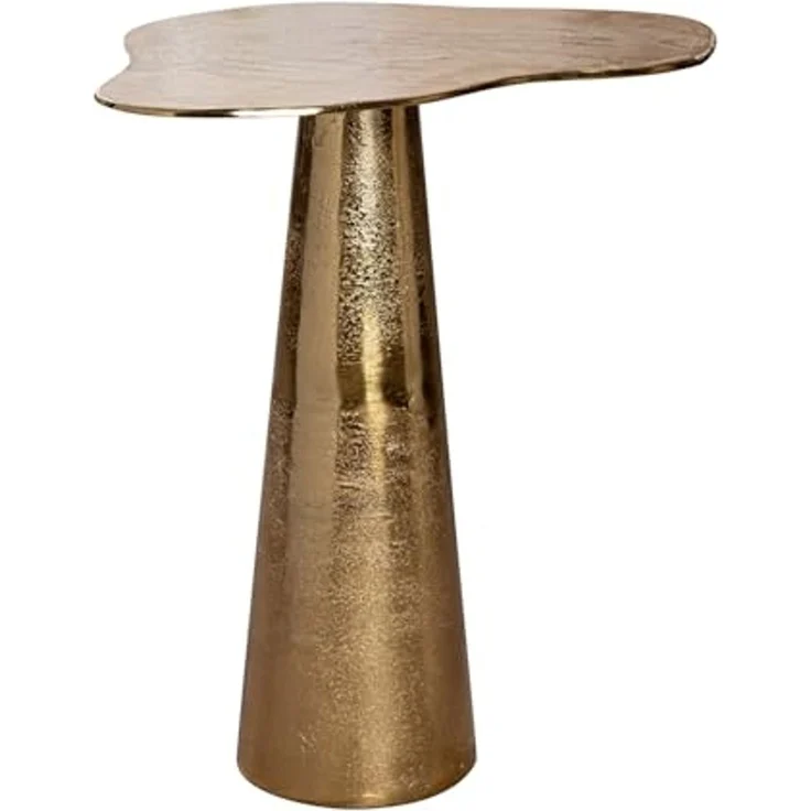 GILDE 2er Set Beistelltisch Organica aus Aluminium - organische Form - metallische Optik - goldfarben/silberfarben - Höhe 59cm x Breite 58cm – Bild 4