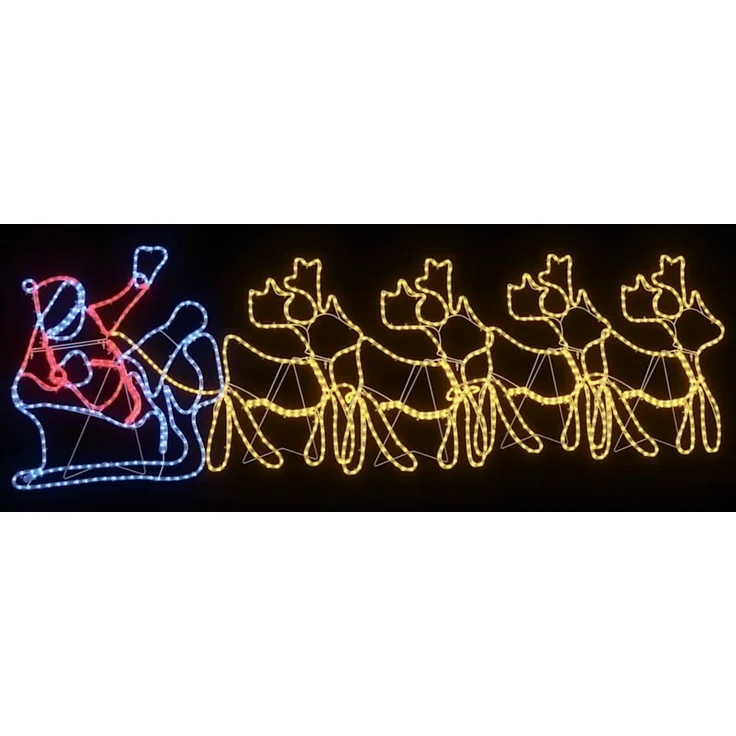 vidaXL Weihnachtsdekoration Mehrfarbig 69 x 79 cm PVC 1224 LEDs 42019616 – Bild 5