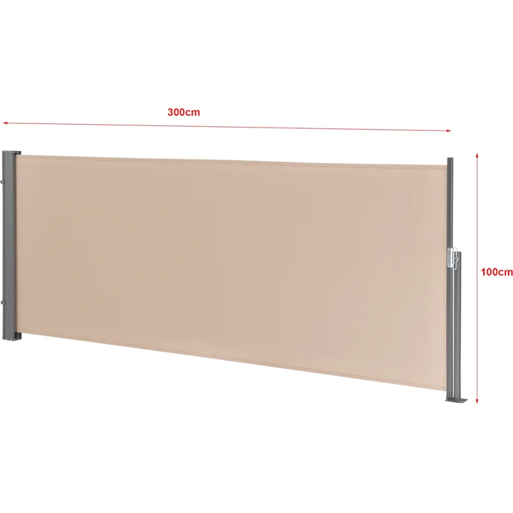 Seitenmarkise Mulhacén 100x300 cm Sandfarben Sichtschutz pro. tec – Bild 3
