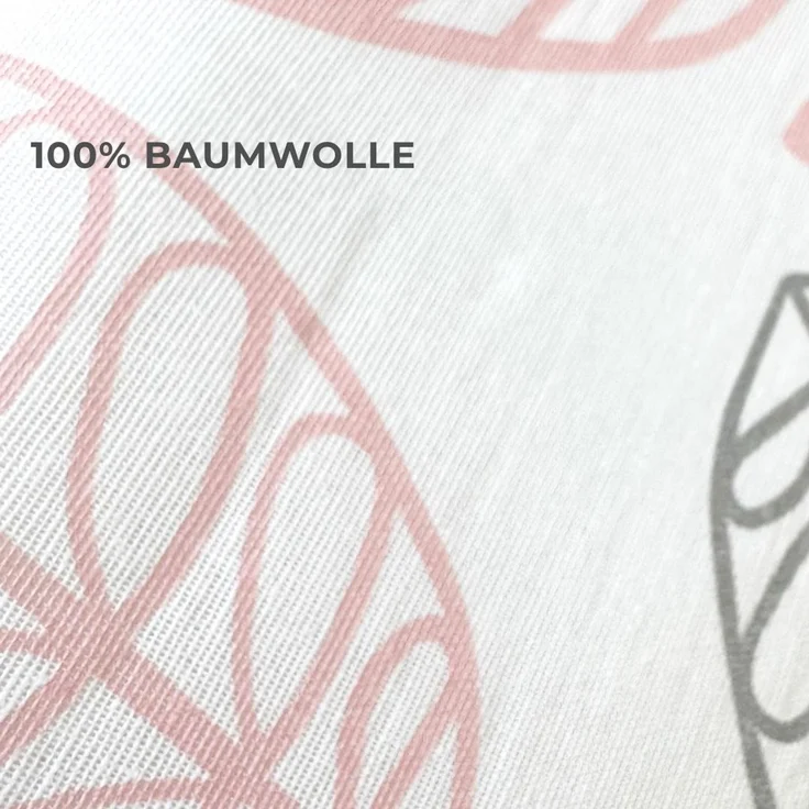 Bügelbrettbezug aus 100% Baumwolle - 131 x 47,5 cm mit Kordelzug, Blattmotiv – Bild 2