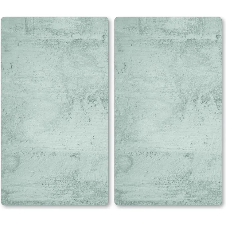 KESPER | Glasschneideplatte/Herdabeckplatte/Buffetplatte, Material: ESG-Sicherheitsglas, Maße: 50 x 28,5 cm, Stärke: 0,4 cm, Fußhöhe: 3 mm, Motivfolie: Beton Grau | 37540 13