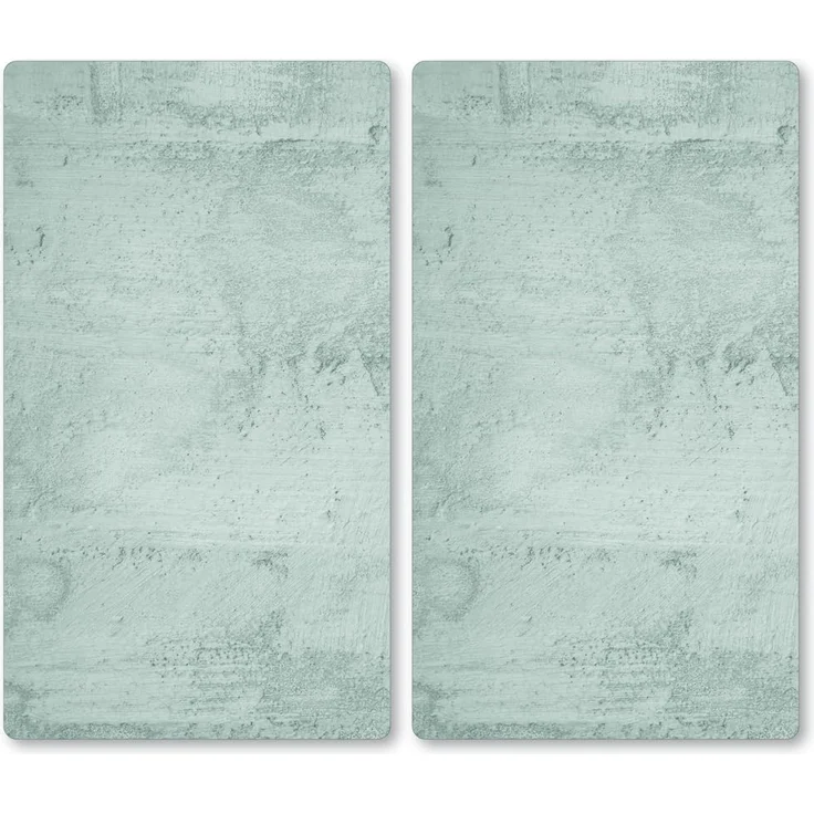 KESPER | Glasschneideplatte/Herdabeckplatte/Buffetplatte, Material: ESG-Sicherheitsglas, Maße: 50 x 28,5 cm, Stärke: 0,4 cm, Fußhöhe: 3 mm, Motivfolie: Beton Grau | 37540 13 – Bild 1