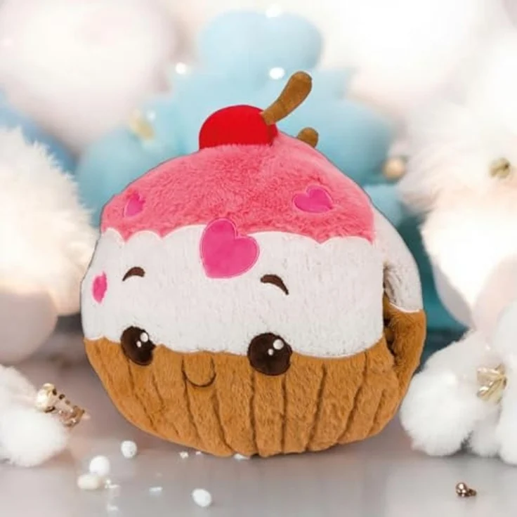 Noxxiez Kuschel-Kissen Handwärmer – Niedliches Kuscheltier für warme Hände Cupcake – Bild 5