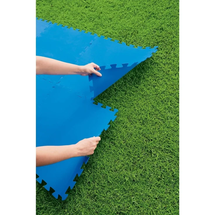 Bestway | Flowclear Pool-Bodenschutzfliesen-Set XL | 18 Stück á 50 x 50 cm | Blau | idealer Schutz für Pool und Rasenfläche – Bild 6