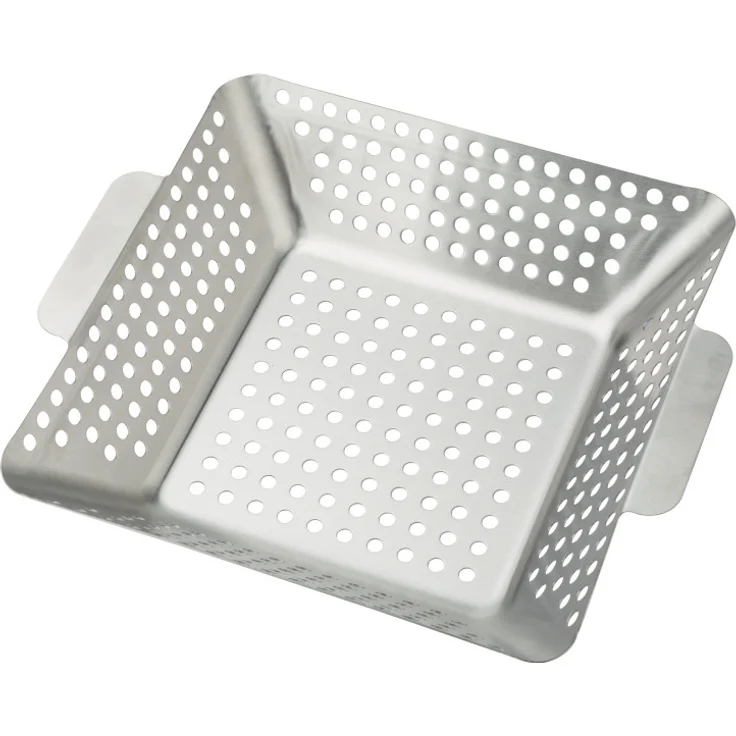 Primaster Grillkorb Edelstahl 32 x 28 x 7 cm
