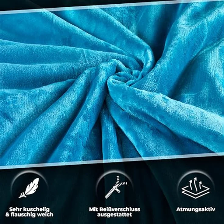 Malika Wendebettwäsche 135x200 + 80x80 cm Cashmere Touch Bettwäsche, atmungsaktiv, Mikrofaser, 2 teilig, Für Allergiker geeignet, pflegeleicht, angenehm weicher Stoff – Bild 5