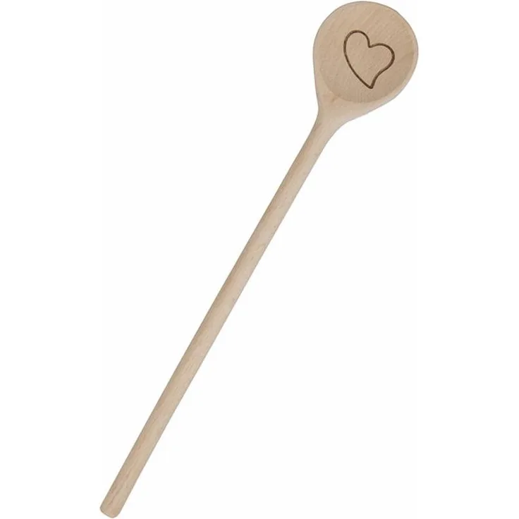 Städter Kochlöffel Herz Rund, Koch Löffel, Rührlöffel, Küchenlöffel, Küchenhelfer, Holz, 28 cm, 815117