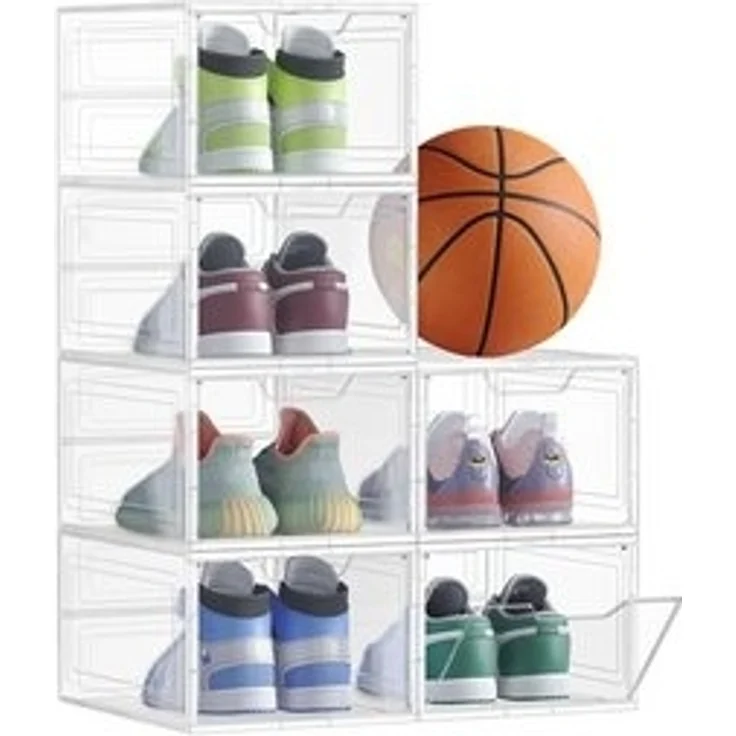 Songmics Schuhbox Schuh-Organizer (6 St), aus Kunststoff, durchsichtig – Bild 6