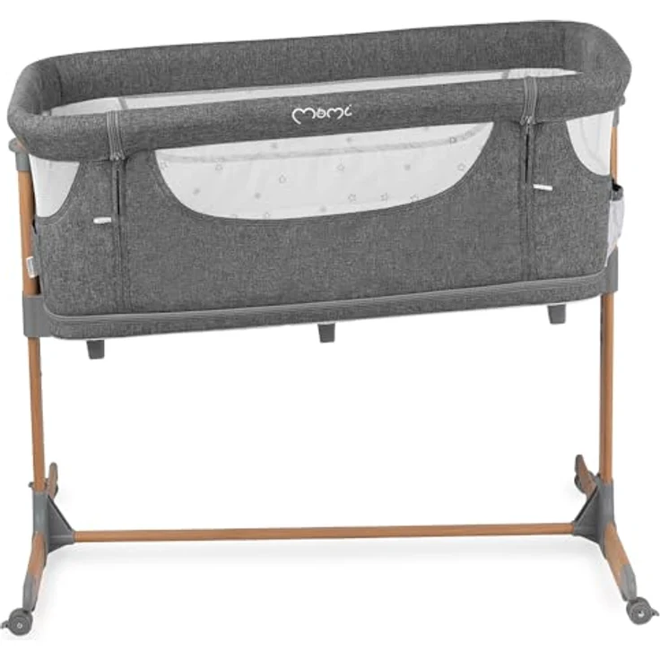 Momi SMARTBED 4-in-1 Kinderbeistellbetten bis 15 kg, Beistellbett für Babys mit Matratze, Höhenverstellbar – Bild 31