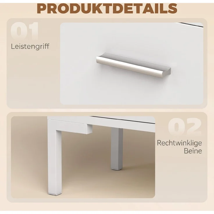HOMCOM Schuhschrank, MDF, Weiß – Bild 7