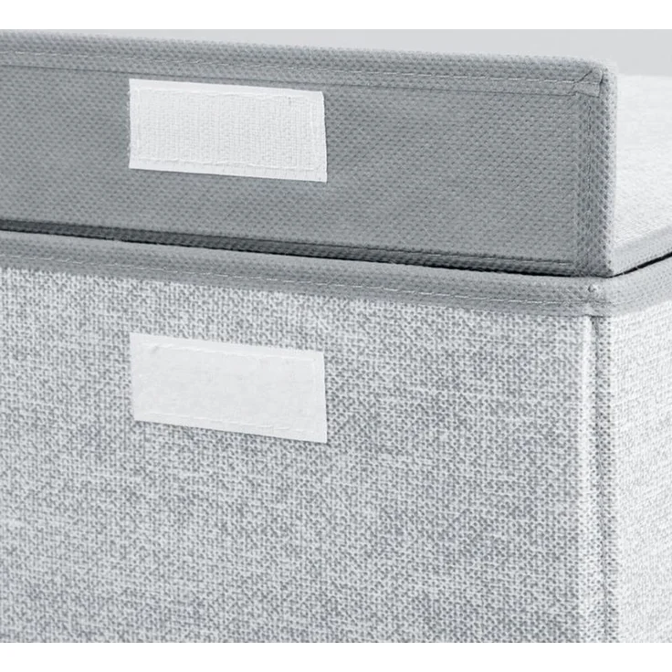 mDesign Wäschekorb Wäschetruhe Wäschebox Deckel Griffe faltbar 2er Set Grau – Bild 7