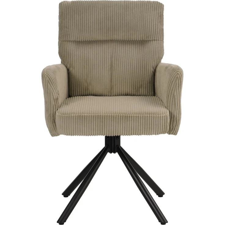 Drehstuhl Kyra beige cord – Bild 3