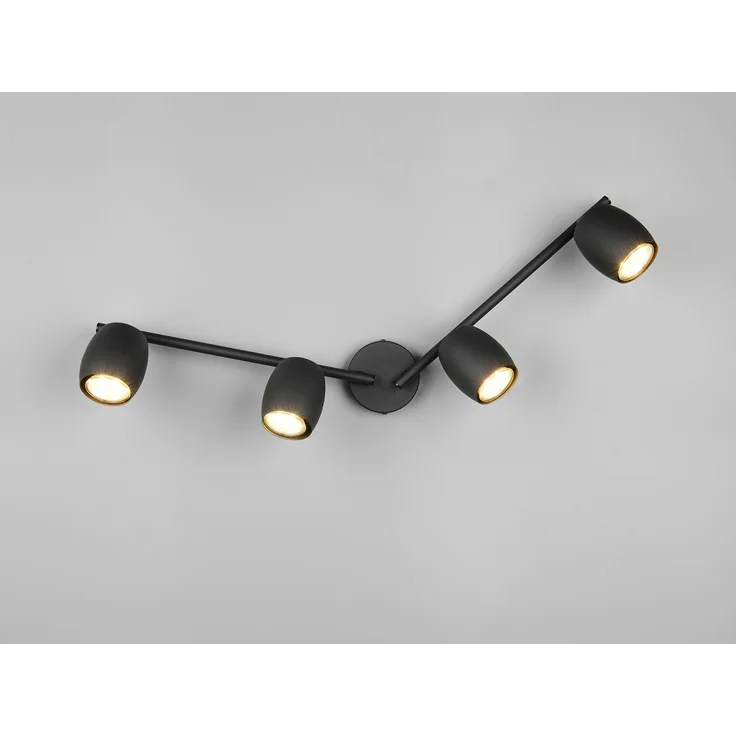 Deckenstrahler NANCY 4-flammig aus Metall Schwarz, Breite 70,5cm – Bild 4