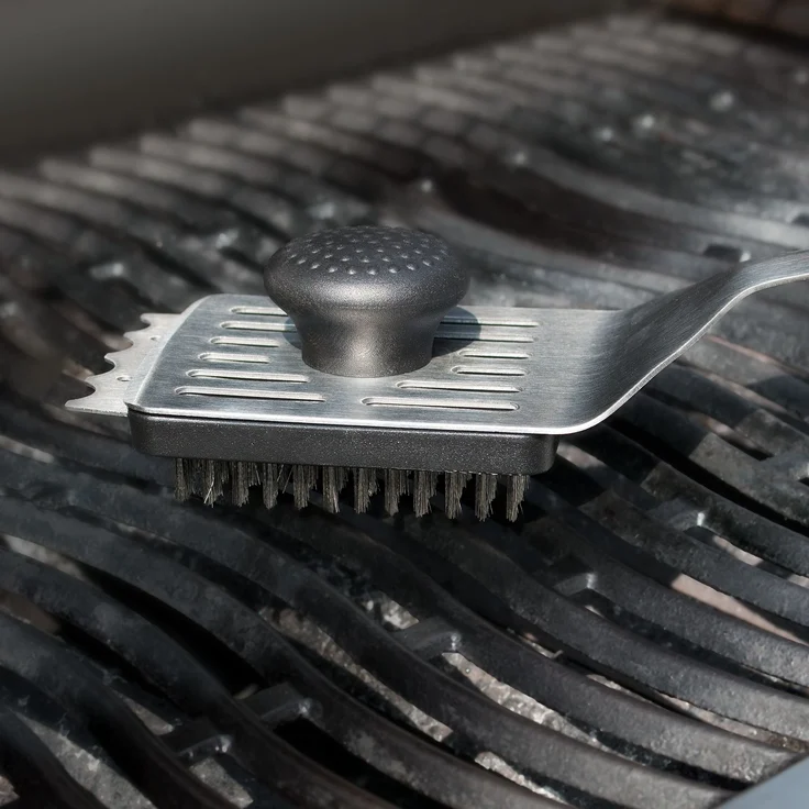 Bremermann Grillbürste und Grillgutwender 2-in-1, Edelstahl silber / Kunststoff schwarz, 42 cm – Bild 4