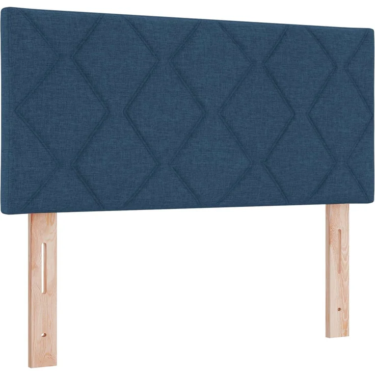 vidaXL Boxspringbett mit Matratze mit Kopfteil Blau 100 x 200 cm Stoff 3451411 – Bild 4