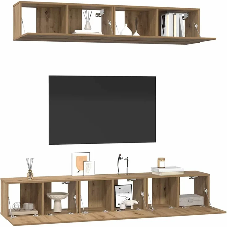 vidaXL TV-Schrankset 5 stk. 80 x 30 x 30 cm Artisan-Eiche 3393215 – Bild 3